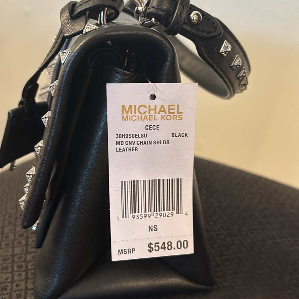 Michael Kors black studded satchel - Picture 2 of 6